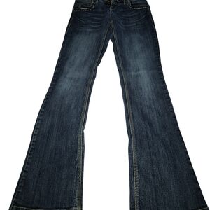 BKE Women's Dark Indigo Flare Jeans